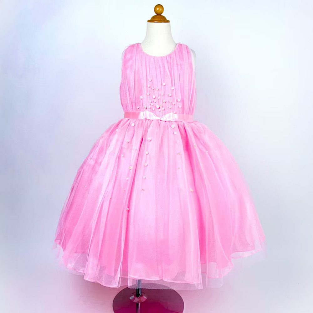 シフォンパールピンクドレス